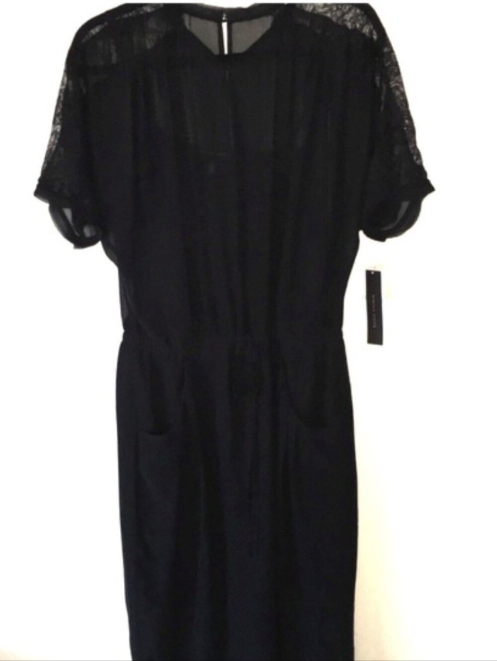 Cynthia Steffe Women's Bee Lace Sleeve Tie Waist Midi Dress, Lined, Size 8, NWT - Picture 3 of 10